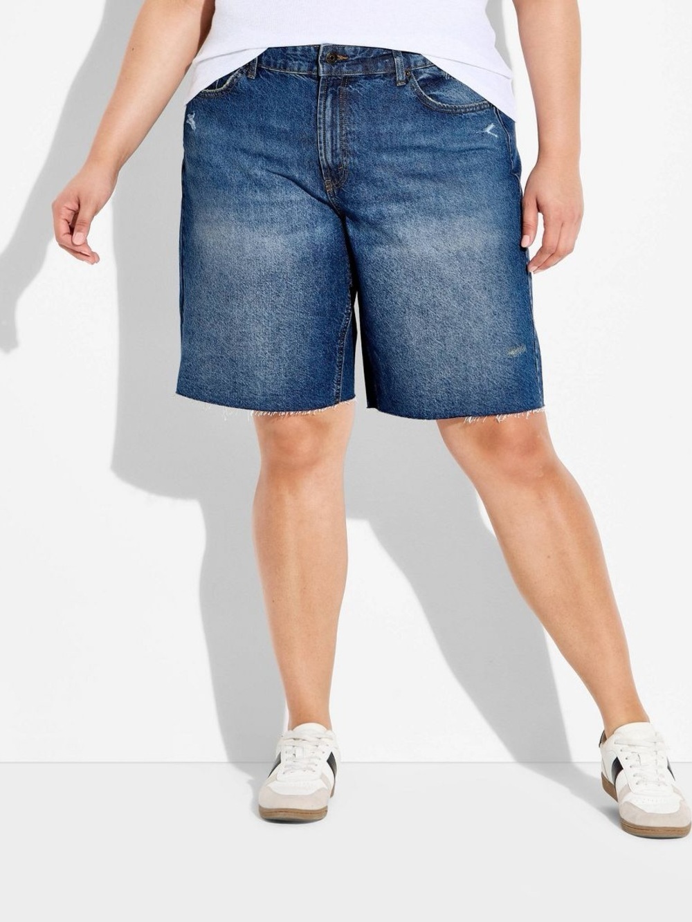 Women's Mid-Rise Denim Jorts - Wild Fable™ Medium Wash 17